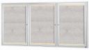 Aarco Indoor/Outdoor Enclosed Aluminum Framed Satin Anodized Bulletin Board with LED Lighting, 36 x 72 inch