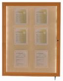 Aarco LED Lighted Oak Wood Finish Outdoor Display Case, 48 x 36 inch