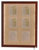 Aarco LED Lighted Walnut Wood Finish Outdoor Display Case, 48 x 36 inch