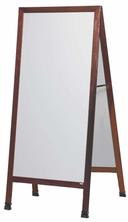 Aarco Solid Oak Wood with Cherry Finish Extra Large A-Frame Sidewalk White Porcelain Markerboard, 68 x 30 inch