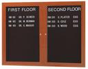 Aarco Oak Wood Look Finish Aluminum Frame Outdoor Enclosed Directory Board, 36 x 48 inch