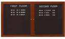 Aarco Oak Wood Look Finish Aluminum Frame Outdoor Enclosed Directory Board, 36 x 60 inch