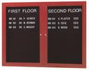Aarco Cherry Wood Look Finish Aluminum Frame Outdoor Enclosed Directory Board, 36 x 48 inch