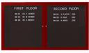 Aarco Cherry Wood Look Finish Aluminum Frame Outdoor Enclosed Directory Board, 36 x 60 inch