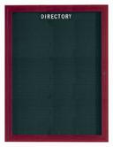 Aarco Cherry Wood Look Finish Aluminum Frame Outdoor Enclosed Directory Board, 48 x 36 inch