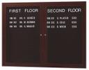 Aarco Walnut Wood Look Finish Aluminum Frame Outdoor Enclosed Directory Board, 36 x 48 inch