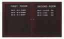 Aarco Walnut Wood Look Finish Aluminum Frame Outdoor Enclosed Directory Board, 36 x 60 inch