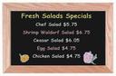 Aarco Black Chalk Board with Solid Red Oak Frame, 12 x 18 inch