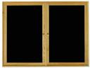 Aarco Red Oak Enclosed Changeable Letter Board Message Center, 36 x 48 inch