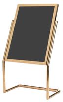 Aarco Dual Capability Brass Finish Neon Markerboard and Menu/Poster Holder, 48 x 25 inch
