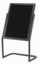 Aarco Dual Capability Black Finish Neon Markerboard and Menu/Poster Holder, 48 x 25 inch