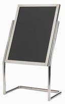 Aarco Dual Capability Chrome Finish Neon Markerboard and Menu/Poster Holder, 48 x 25 inch