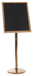 Aarco Small Brass Finish Dual Capability Neon Markerboard and Menu/Poster Holder, 20 x 24 inch