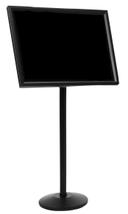 Aarco Small Black Finish Dual Capability Neon Markerboard and Menu/Poster Holder, 20 x 24 inch