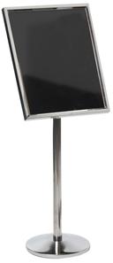 Aarco Small Chrome Finish Dual Capability Neon Markerboard and Menu/Poster Holder, 20 x 24 inch