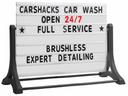 Aarco The Rocker (TM) Double Sided Sidewalk Sign with Changeable Letterboard, 42 x 56 x 22 inch