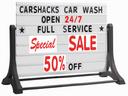 Aarco The Rocker (TM) Deluxe Double Sided Sidewalk Sign with Changeable Letterboard, 42 x 56 x 22 inch