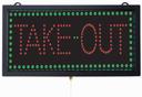 Aarco Black High Visibility Medium Take Out LED Sign, 9 3/4 x 18 3/4 inch