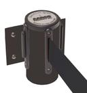 Aarco Form-A-Line (TM) Black Finish Wall Mounted Crowd Control System with 10 feet Retractable Black Belt