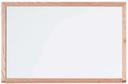 Aarco General Purpose Commercial Series Melamine White Markerboard with Solid Red Oak Frame, 24 x 36 inch