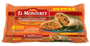 El Monterey Spicy Jalapeno Bean and Cheese Chimichanga Entree, 2 Pound -- 8 per case.