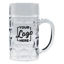 HOWW German Beer Mug with Handle with 3 COLOR Custom Logo, 0.5 Liter Capacity -- 48 per case