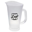 HOWW Clear Polystyrene Pitcher with Handle with 2 COLOR Custom Logo, 70 Ounce Capacity -- 192 per case
