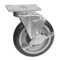 BK Resources Polyurethane Caster with Brake, 5 inch Dia