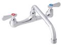 BK Resources Workforce Standard Duty 8 inch on Center Splash Mount Faucet with 14 inch Swing Spout