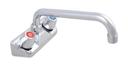 BK Resources Workforce Standard Duty 4 inch OC Splash Mount Faucet with 10 inch Swing Spout