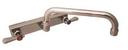 BK Resources Evolution Series Stainless Steel 8 inch on Center Splash Mount Faucet with 12 inch Swing Spout
