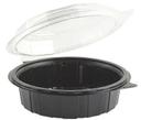 Anchor Packaging Gourmet Classics RPET Black Base Clear Dome Hinged Deep Clamshell, 26 Ounce Capacity -- 100 per case