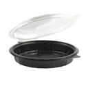 Anchor Packaging Gourmet Classic Black / Clear Shallow Clamshell Container, 9 inch -- 100 per case