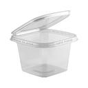 Anchor Packaging Safe Pinch Clear RPET Tamper Evident Square Hinged Container, 16 Ounce Capacity -- 260 per case