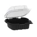 Anchor Packaging Polypropylene Black and Clear Hinged Container, 6 x 6 inch -- 300 per case