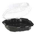 Anchor Packaging Polypropylene Black and Clear Hinged Container, 32 Ounce Capacity -- 100 per case