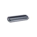 MicroRaves Polypropylene Black Base Full Slab Rib Container and Clear Anti Fog Lid, 48 Ounce Capacity -- 100 per case