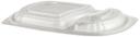 Anchor Packaging MicroRaves Clear Polypropylene 2 Compartment Microwavable Dome Lid Only, 10.25 x 7.25 x 1.08 inch -- 250 per case