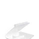 Dart Container Small White EPS 3 Compartment Container with Hinged Lid, 8 x 7.5 x 2.3 inch -- 200 per case