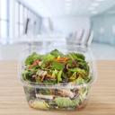 ClearPac Clear PET Plastic Tamper-Evident/Resistant Container with Flat Lid, 64 Ounce Capacity -- 200 per case