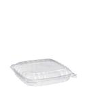 Dart Clear Square Medium OPS 1 Compartment Hinged Container, 8.3 x 8.3 x 2 inch -- 250 per case