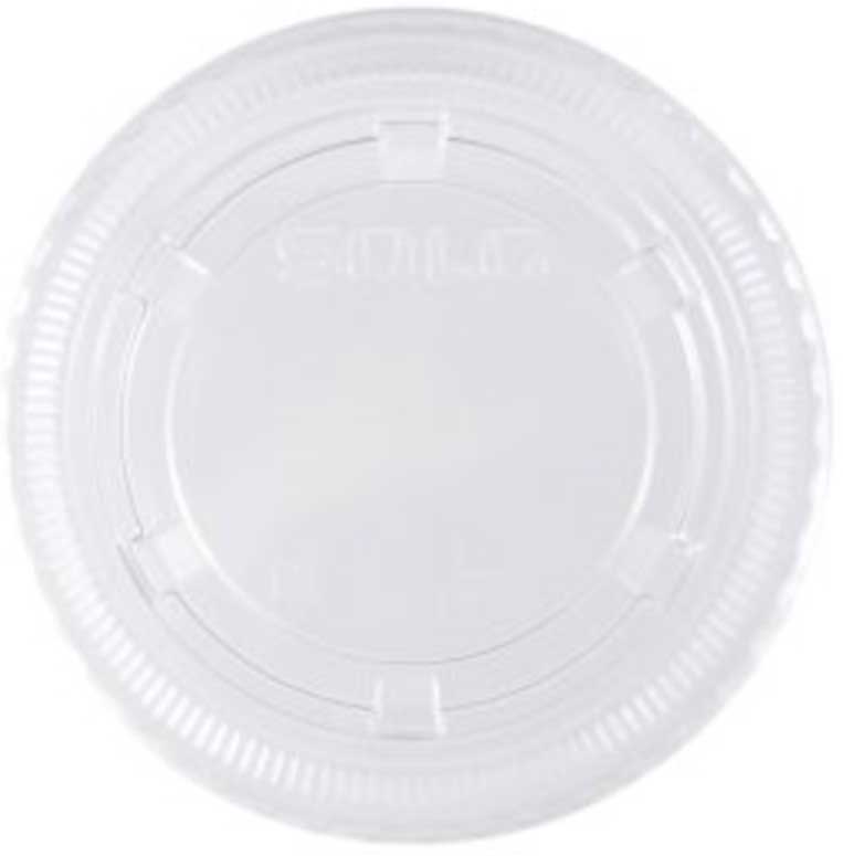 Solo Ultra Clear Souffles PET Portion No Slot Flat Lid Only -- 500 per case