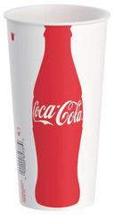 Solo White/Red Double Sided Poly Paper Coca Cola Cold Cup, 21 Ounce -- 1000 per case