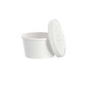 Dart Flexstyle White Squat DSP Paper Hot Food Container/Lid Combo, 8 Ounce -- 250 per case