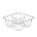 Dart TamperGuard Clear PET 4 Compartment Snack Box -- 300 per case