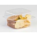 Detroit Forming Clear Square Oriented Polystyrene Deep Hinged Container, 5 inch -- 500 per case