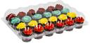 Detroit Forming Polystyrene Clear 24 Count Cupcake Clamshell Container, 18 x 12.75 x 3.75 inch -- 50 per case