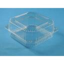Detroit Forming Clear Oriented Polystyrene Deep Square Hinged Container, 8 x 8 inch -- 250 per case