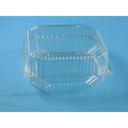 Detroit Forming Clear Oriented Polystyrene Deep Square Hinged Container, 8 x 8 inch -- 250 per case
