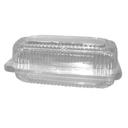 Detroit Forming Clear One Cell Shallow Hot Dog Rectangular Hinged Container, 6.5 x 3.9 x 2.5 inch -- 250 per case